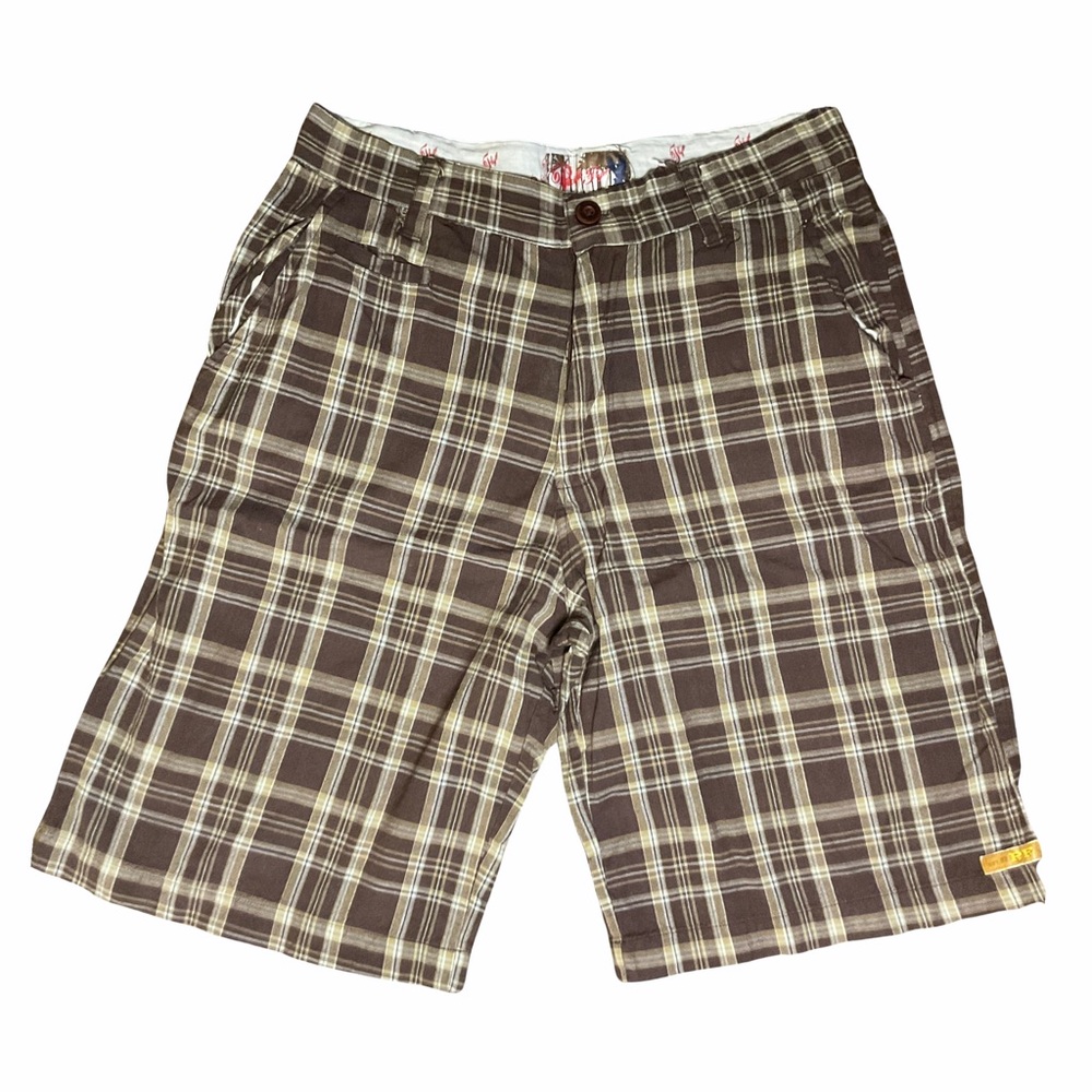 Pacific Flyer lightweight cotton plaid shorts